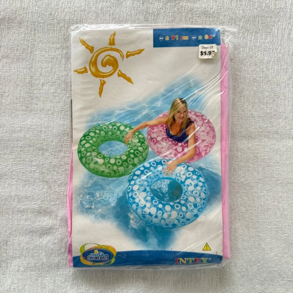 Intex Pool Float Lot 10 Inflatable Rings + Mat Summer Pool Set - Picture 4 of 16